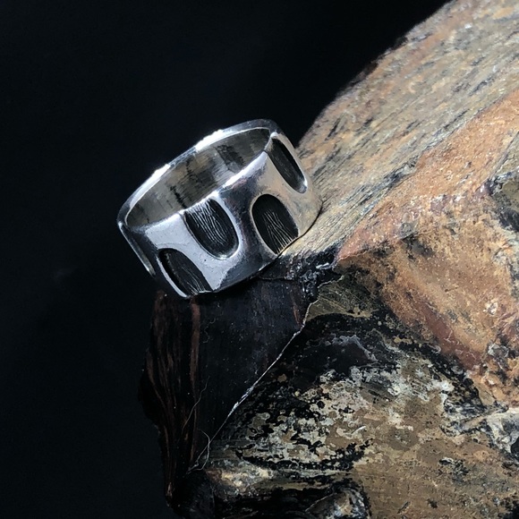 Vintage Bell Trading Post Native American Sterling Silver Wide Band Ring - Picture 3 of 15